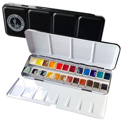 watercolor metal box set|Daniel Smith Watercolor Half Pan Sets .